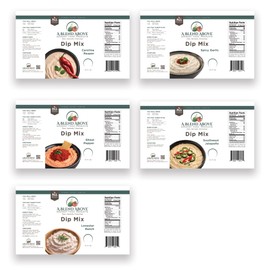 A Blend Above Spicy Dip Mix 5 Pack Includes Spicy Garlic, Lonestar Ranch, Ghost Pepper, Carolina Reaper, and Southwest Jalapeño Spicy Dip, Gluten-Free, No MSG, All Natural, No Preservatives, Vegetable Dip, Keto Friendly, Low Carb, Low Sodium, Easy to Make