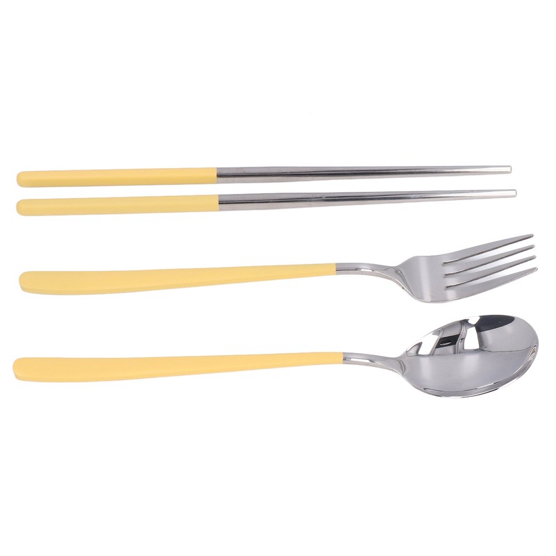304 Stainless Steel Fork Spoon Chopsticks Set Flatware Reusable Utensils