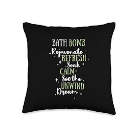 Bath Lover Apparel Relaxation Bath Bombs Throw Pillow