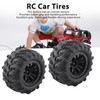 RC Tire, 2Pcs 85mm Hex RC Car Tire Wear Resistant