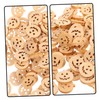 Gadpiparty 100pcs Pumpkin Shape Wooden Buttons DIY Decorative Clothes Buttons