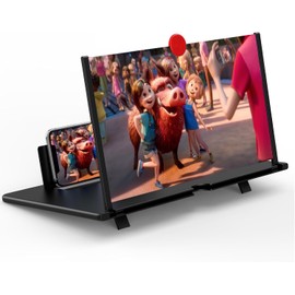 16" Screen Magnifier for Cell Phone - 3D HD Magnifying Projector Screen Enlarger for Movies, Videos and Gaming – Foldable Phone Stand with Screen Amplifier–Compatible with All Phones