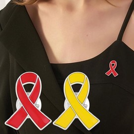 Yellow Bring Them Home Pin, Metal Ribbon Pin Hostage Pin Support Campaign Mental Health Awareness Pins Charity Event Gift, Prevention and Awareness Ribbon Pins and Tacks Tape, Adhesives and Fasteners