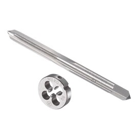 CoCud Tap and Die Set, M5 x 0.5 Thread, Metric High-Speed Steel Machine Screw Tap & Round Die Tool Kit - (Applications: for Threading Tapping Repairing), 1-Set