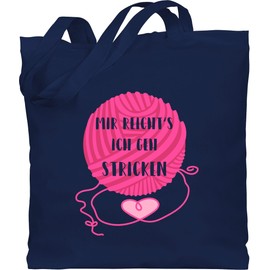 Shirtracer - Cotton Bag - Sayings Statement - Mir reicht's ich geh knicking, 3 Navy Blue