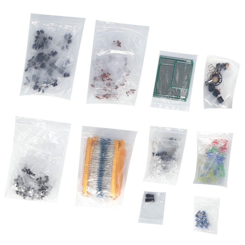 Electronic Component Kit PCB LED Diode Electrolytic Capacitor Resistor Transistor