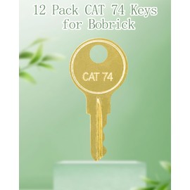 12 Pack CAT 74 Toilet Paper Dispenser Key, 33043 CAT74 Key Compatible with 90% Bobrick Paper Dispensers
