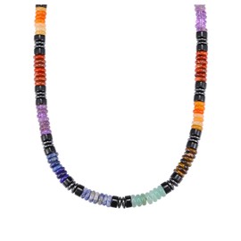 CrystalTears Mens Necklace Chakra Stone Beaded Necklace Gifts for Men Women, Men’s Healing Crystal Gemstone Jewellery Gifts for Him Boyfriend Dad Husband Son Birthday Christmas Valentine’s Day