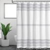 Seasonwood Grey and White Shower Curtain with Tassels Modern Farmhouse