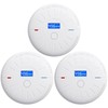 3 Pack 10 Year Battery Operated Smoke Detector and Carbon