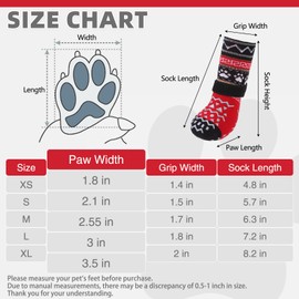 KOOLTAIL Non Slip Dog Socks with Grippers to Prevent Licking Paws, Double Sides Dog Shoes Booties for Hot/Cold Pavement, Socks for Small Medium Large Senior Dogs on Hardwood Floors Anti Slip, Red XL