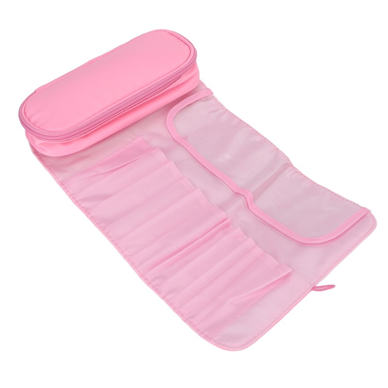Cosmetic Bag Professional Makeup Brush Rolling Case Pink Cosmetics Make