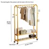 BUZUEY Sturdy Heavy Duty Clothes Rack With Wheels,Modern Clothing Rack