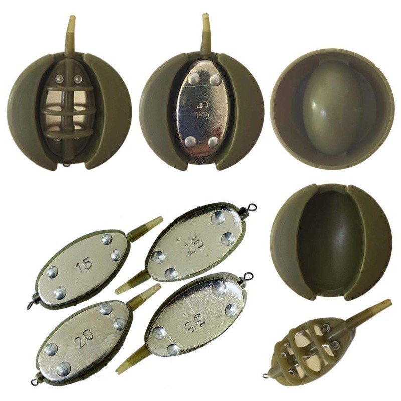 10 Pcs Fishing Inline Feeders with Quick Release Mould (plastic)