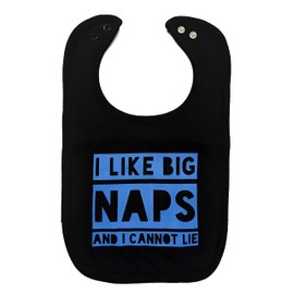 Baby Moo's 1 x Hip Hop Baby Bib | I Like Big Naps And I Cannot Lie Baby & Toddler Funny Bibs [0-3 years] | Cool New Mum & Dad 90’s Hip Hop Music Gift | Boy or Girl (Black x1)