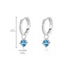 PHNIBIRD Sterling silver hoop earrings blue drop earrings for women