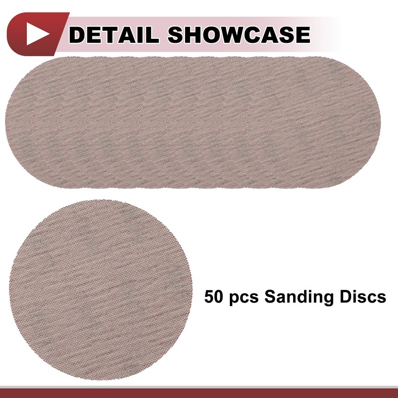 X AUTOHAUX 50 Pcs 5 Inch Abranet Sanding Mesh Anti-Clog