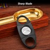 CIGARLOONG Cigar Cutter Stainless Steel Brushed Double Blade Cigar Guillotine