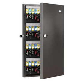 WeHere Key Lock Box Wall Mount(96 Keys), Key Cabinet Security Combination Lockbox with Key Tags, Digital Code Key Storage Lockbox,APP Key Management System for Valets, Hotels, House