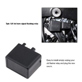 Micro Traders 12V 7 Pin LED Indicator Turn Signal Light Flasher Relay Blinker Relay for Motorcycle GSXR GSR 600 750 1000 SV DL