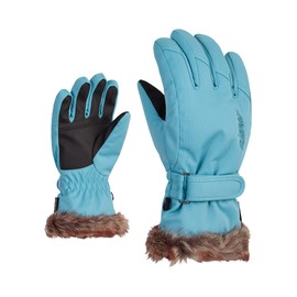 Ziener Girls LIM Ski Gloves / Winter Sports | Warm, Breathable, Blue nile stru, 7