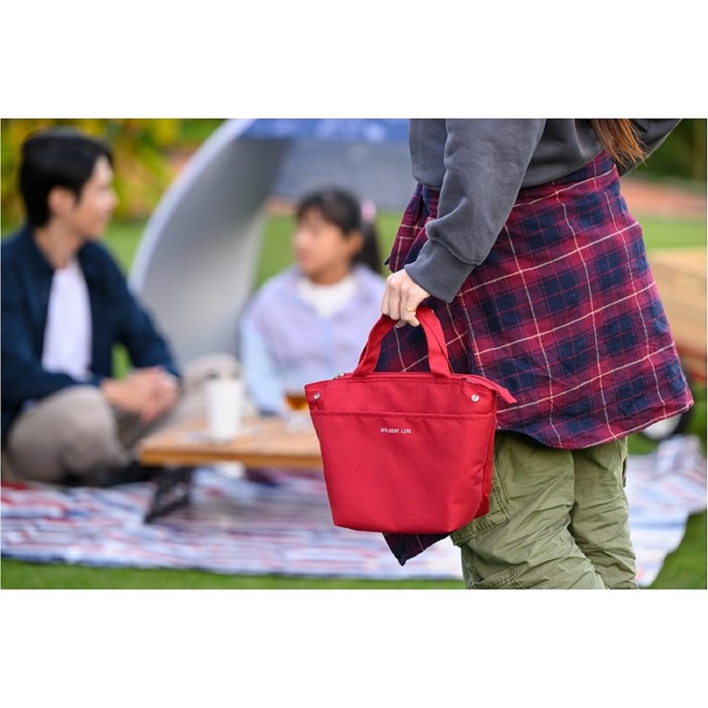 Asahi Koyo Lunch Bag, Red, Medium, Lunch Tote with Ice