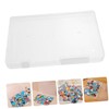 SUPVOX 2pcs Clear Plastic Storage Containers for Beads Parts Stackable