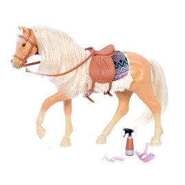 Lori Dolls – American Quarter Horse – Toy Horse – Light Brown 6-inch Horse for Mini Doll – Animal & Accessories – Play Set for Kids – 3 Years + (LO38004Z)