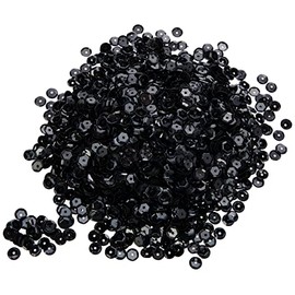 Efco Sequins Round Cupped ø 6 mm 40 g / ~ 4.000 pcs. Black Opaque