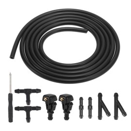 X AUTOHAUX Car Front Windscreen Washer Nozzle Kit Windscreen Washer Hose, Wiper Hose Repair Kit with Hose Connector Replacement 3W7Z17603AA