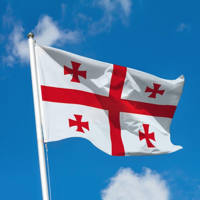 Republic of Georgia Flag 3x5 Ft Double Sided with 2