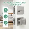 Square Door Knobs Exterior Door Lock Set with Deadbolt, Single