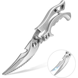 Unbranded Stainless Steel Kitchen Shears Heavy Duty Scissors For Meat Fish Chicken Bone