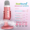 Micro USB, k66 Pink Microphone condensateur Cardiode pour PC Smartphone