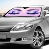WUYOJUXA Purple Eyelash Front Sun Shade Windshield for Car Cute