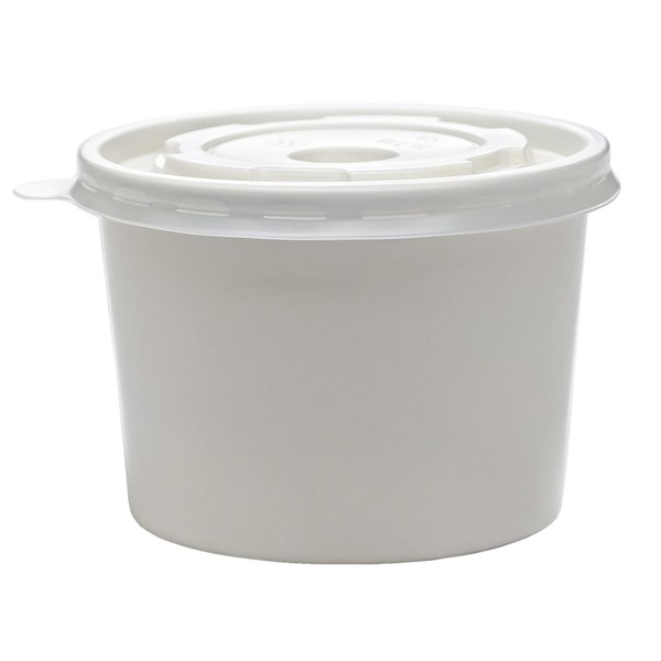 Highmark® Paper Soup Cups With Lids, 16 oz, White, Case