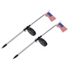 2PCS Solar Powered Garden Light Flag Lawn Stake Lamp for