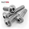 Rounded Head Screws with Flange and Hexagon Socket M4 x