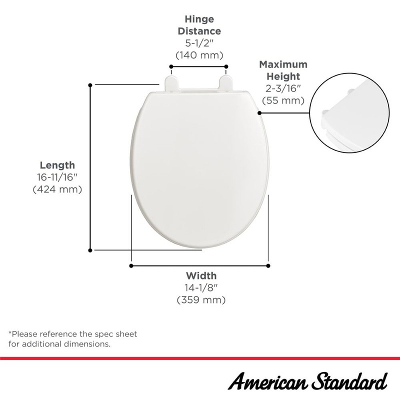 American Standard 5024B65G.020 Transitional Slow-Close & Easy Lift-Off Round Front