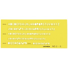 ウチダ テンプレート No.2-S 英字数字定規 1-843-1012