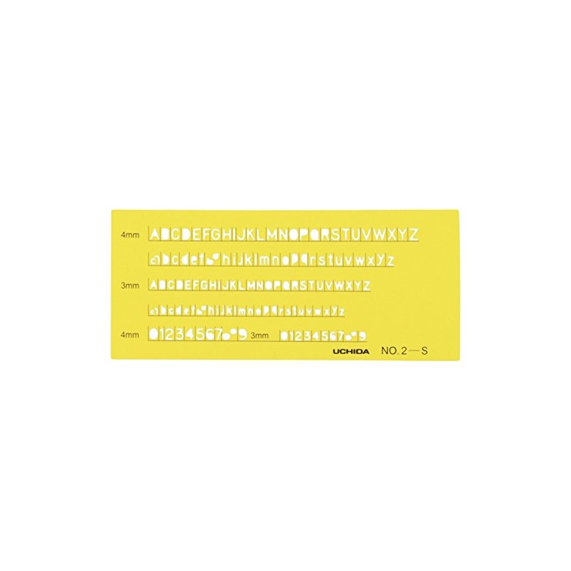 ウチダ テンプレート No.2-S 英字数字定規 1-843-1012
