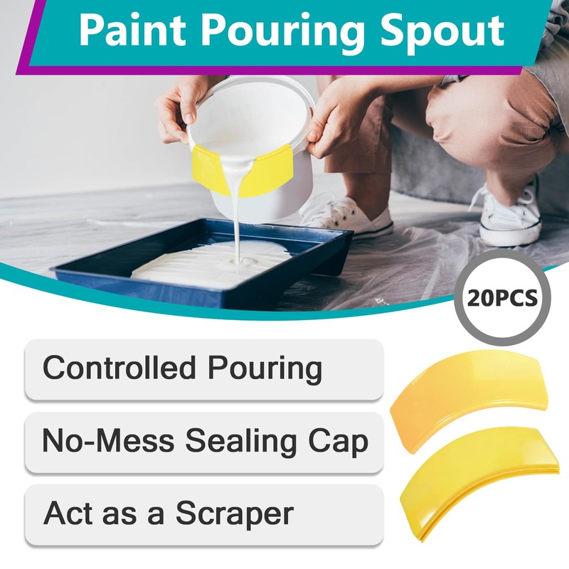 20 Pcs 61 Paint Pouring Spout for 1 Gallon Cans,