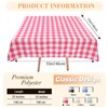 Kesfey Red Gingham Tablecloths Polyester 140x140cm,Square Checkered Tablecloth Spillproof and