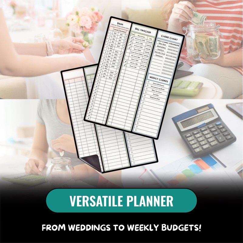 Magnetic Dry Erase Budget Planner and Bill Organizer | 10"