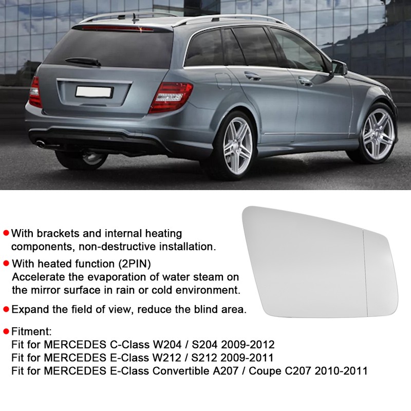 Anti Fog Heated Rearview Mirror Glass A3159473 Fit for Mercedes