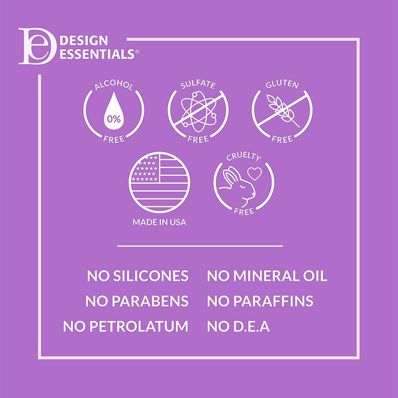 Design Essentials Agave & Lavender Moisturizing Hair Bath, Sulfate-Free Shampoo-