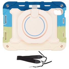 Tablet Case for IOS Tablet 2021 Mini 6 8.3in Gen 6 Shakeproof Protective Cover with 360° Rotating Bracket Pen HolderDazzling Blue