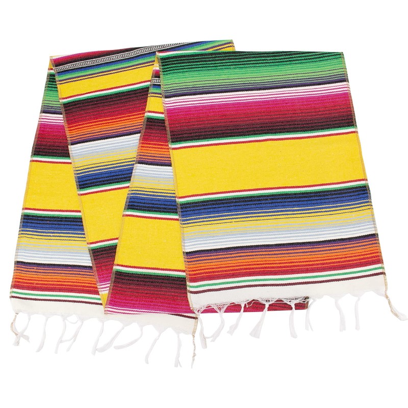 Time to Sparkle Mexican Serape Table Runner 14 x 84