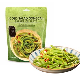 SIJIYUNLI-Cold Salad Gongcai 100g/3.52oz Spicy and appetizing snack with crispy and delicious vegetables as the main ingredient. It can be eaten directly or used as a mixture of kimchi, noodles, and rice. It contains 5 small bags