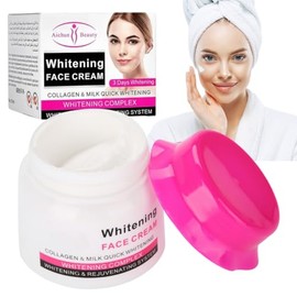 Crema Facial Aclarante Aichun, Elimina Manchas Oscuras, Hidrata y Reafirma, Uso Diario Día/Noche, Suaviza y Rejuvenece